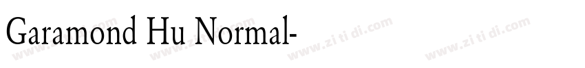 Garamond Hu Normal字体转换